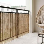 Recinzione per Giardino Carbonizzato in Giunco 300 x 90 cm