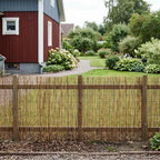 Recinzione per Giardino Carbonizzato 400 x 90 cm Giunco