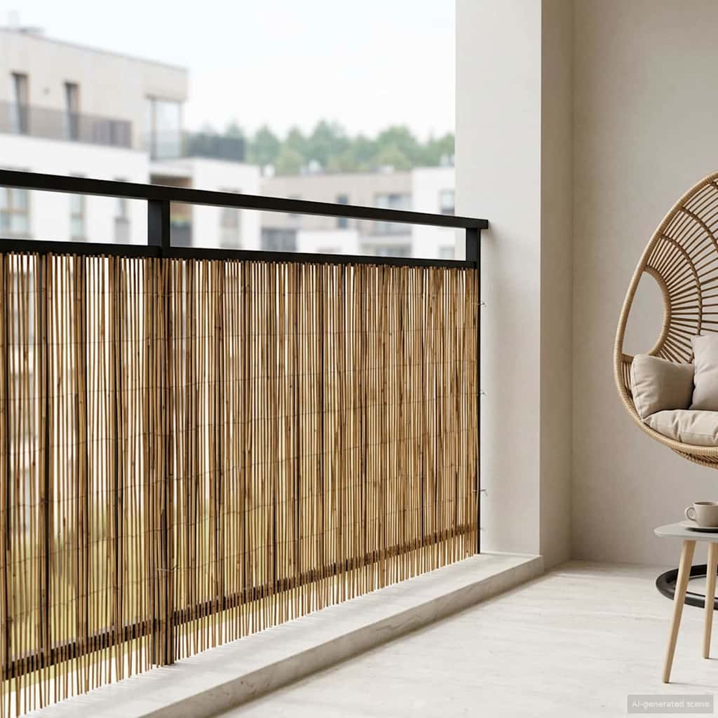 Recinzione per Giardino Carbonizzato 400 x 90 cm Giunco