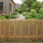 Recinzione per Giardino Carbonizzato in Giunco 600 x 90 cm