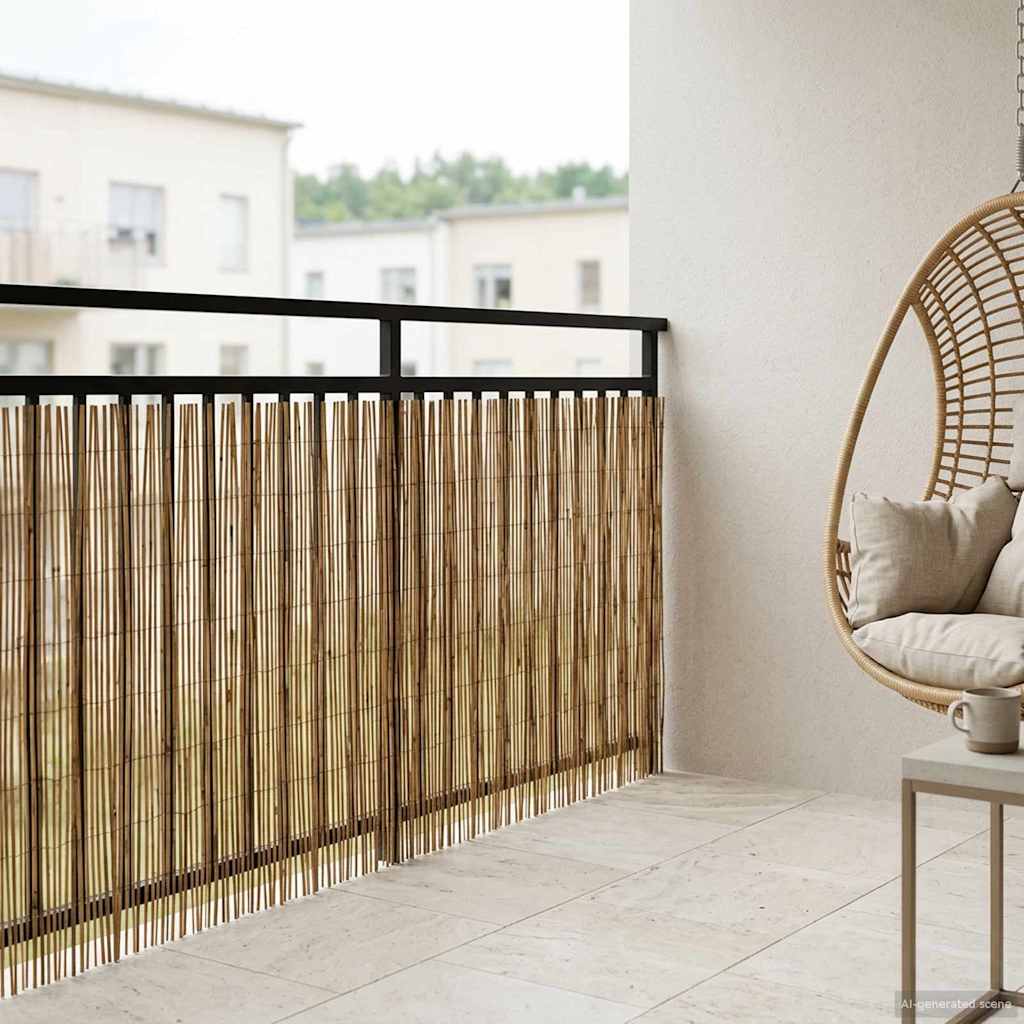 Recinzione per Giardino Carbonizzato 1000 x 90 cm Giunco