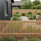 Recinzione per Giardino Carbonizzato in Giunco 500 x 80 cm