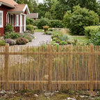 Recinzione per Giardino Carbonizzata in Giunco 1000 x 80 cm
