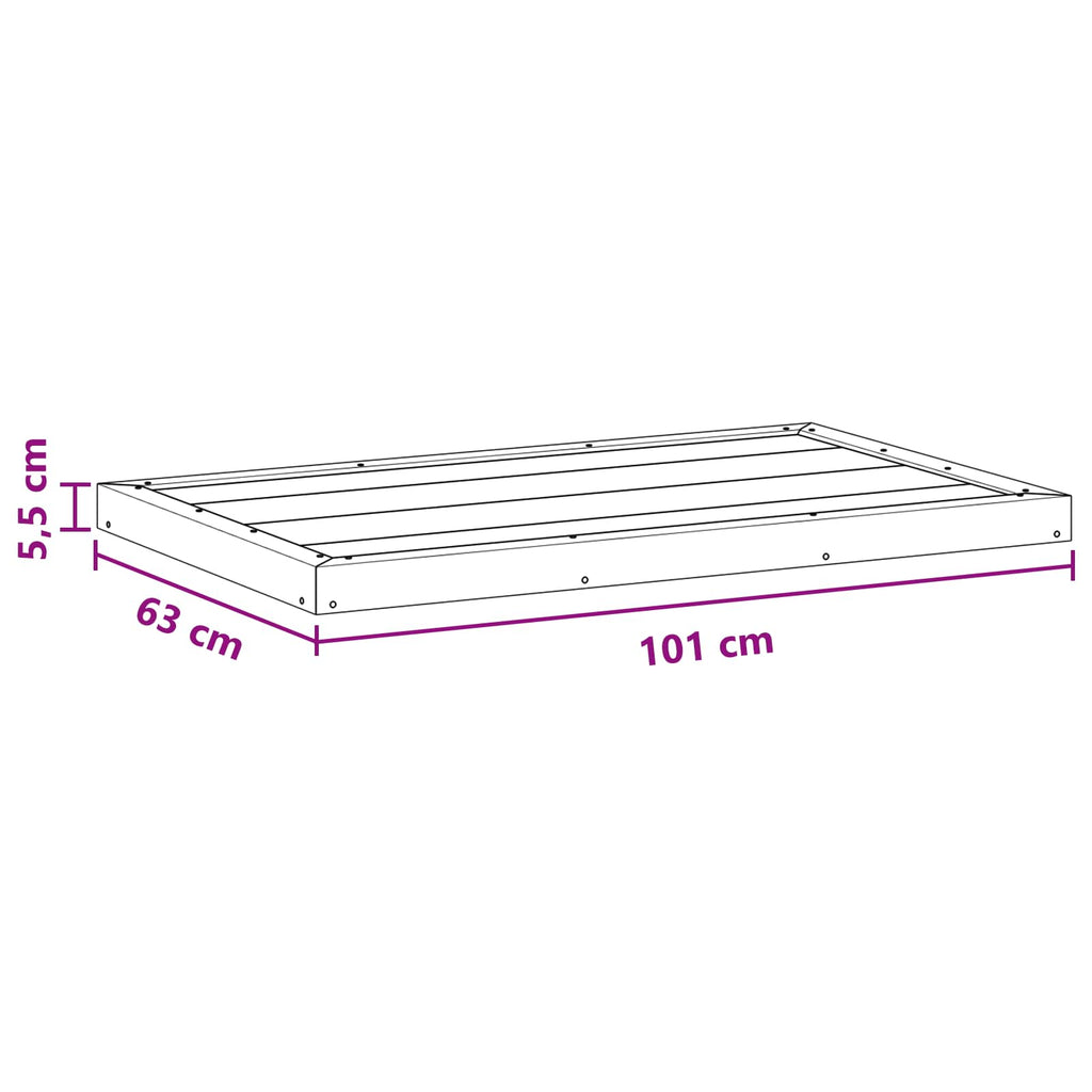 Piastra base per doccia nero 101 x 63 x 5,5 cm WPC