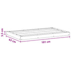 Piastra base per doccia nero 101 x 63 x 5,5 cm WPC