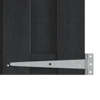 Cancello da giardino 100 x 60 cm WPC e alluminio nero