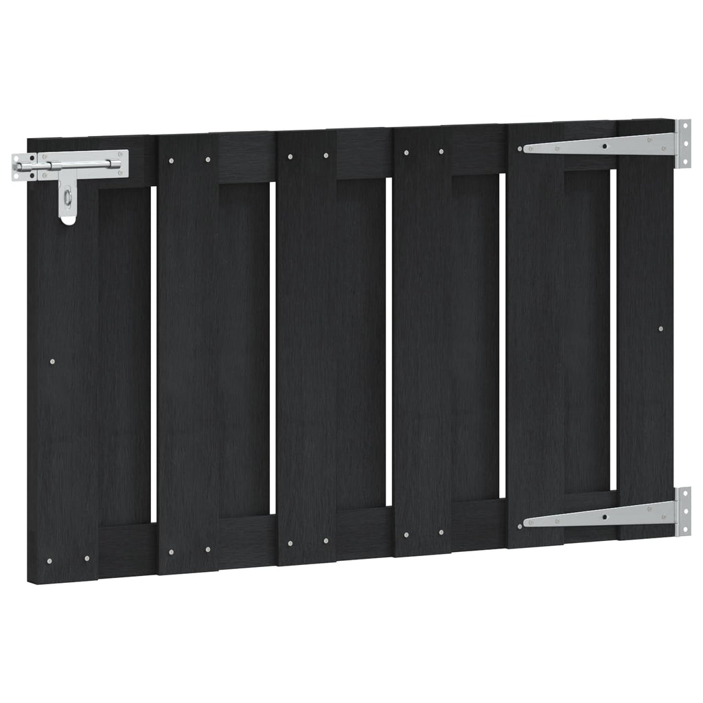 Cancello da giardino 100 x 60 cm WPC e alluminio nero