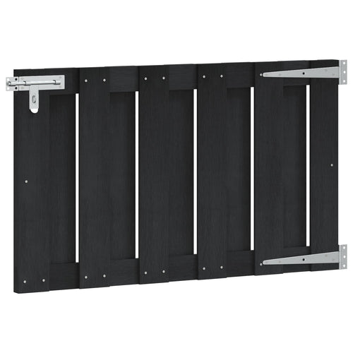 Cancello da giardino 100 x 60 cm WPC e alluminio nero