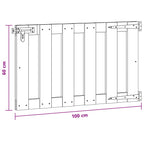 Cancello da giardino 100 x 60 cm WPC e alluminio nero