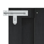 Cancello da Giardino 100 x 80 cm WPC e Alluminio Nero
