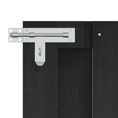 Cancello da Giardino 100 x 80 cm WPC e Alluminio Nero
