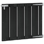 Cancello da Giardino 100 x 80 cm WPC e Alluminio Nero
