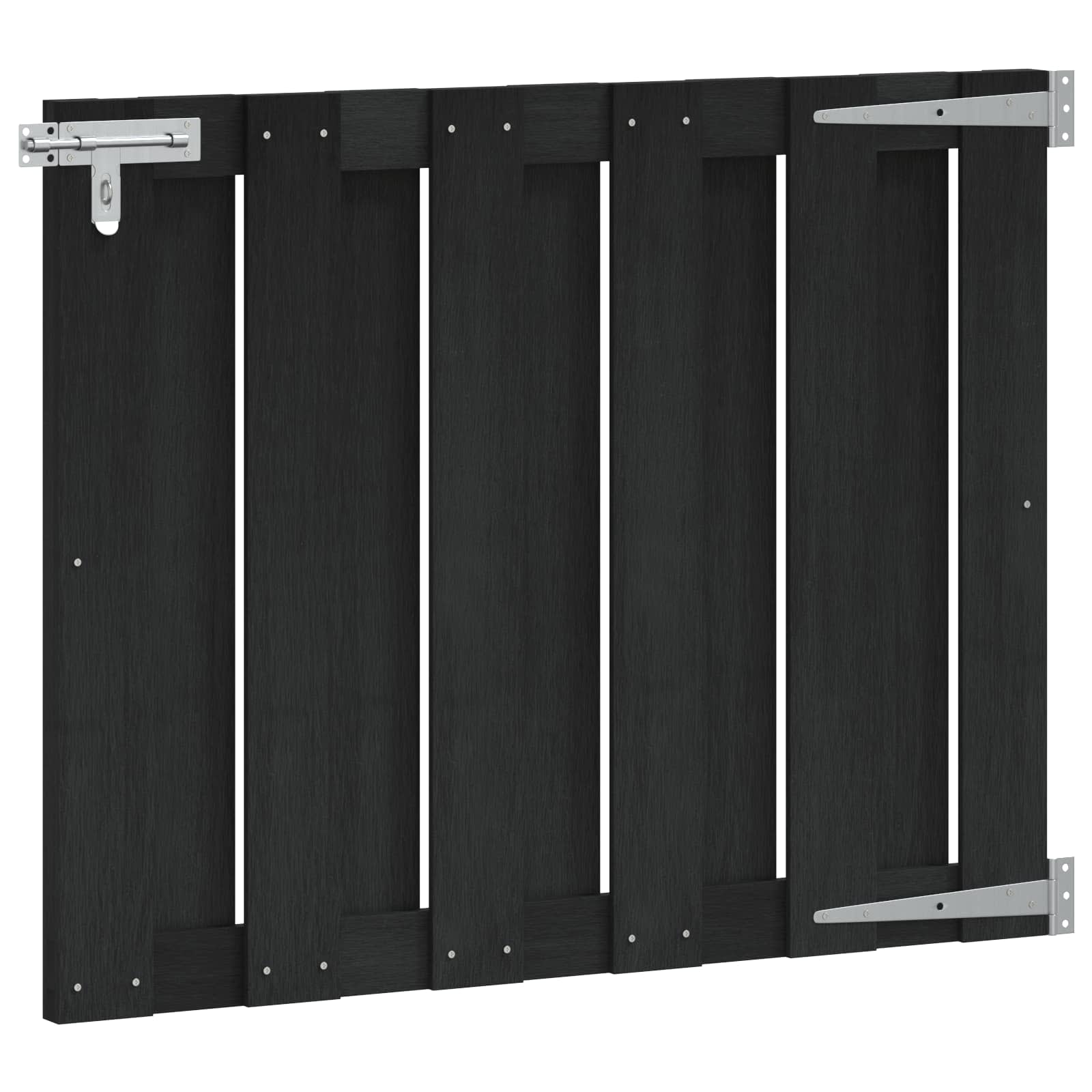 Cancello da Giardino 100 x 80 cm WPC e Alluminio Nero