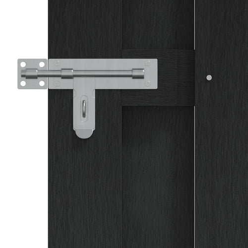 Cancello da giardino 100 x 100 cm WPC e Alluminio Nero