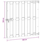 Cancello da giardino 100 x 100 cm WPC e Alluminio Nero