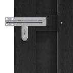Cancello da Giardino WPC e Alluminio 100 x 112 cm Nero