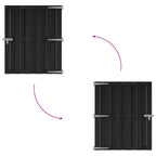 Cancello da Giardino WPC e Alluminio 100 x 112 cm Nero