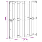 Cancello da Giardino WPC e Alluminio 100 x 112 cm Nero