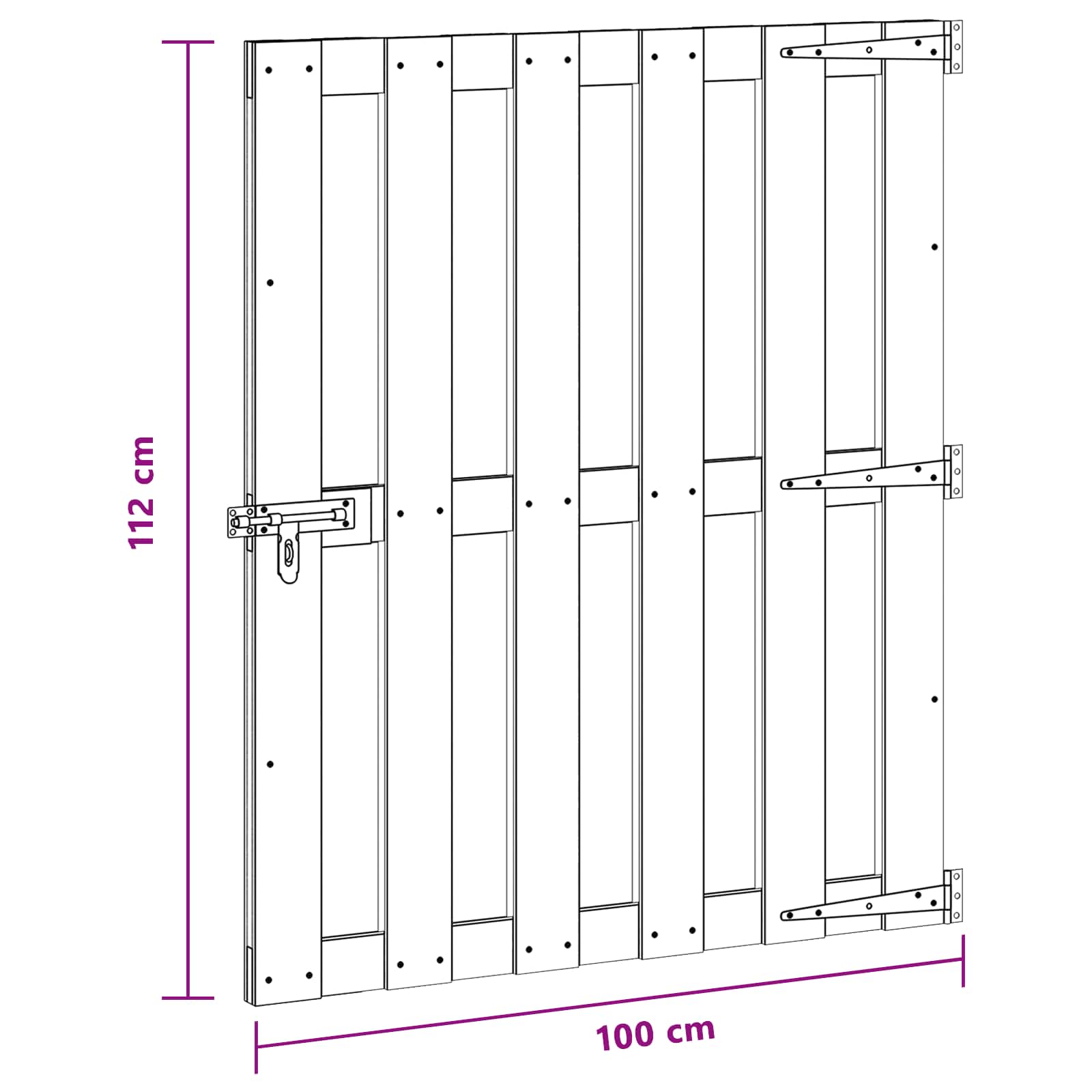 Cancello da Giardino WPC e Alluminio 100 x 112 cm Nero
