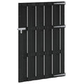 Cancello da giardino 100 x 150 cm WPC e alluminio nero