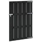 Cancello da giardino 100 x 150 cm WPC e alluminio nero