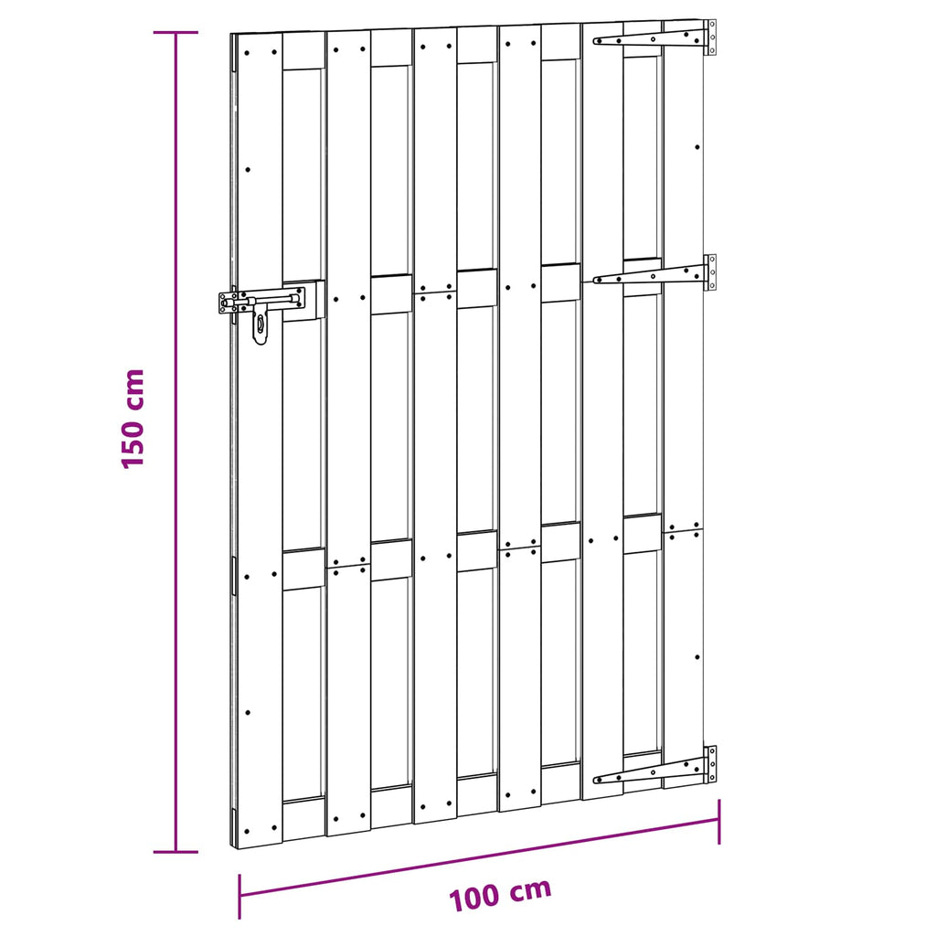 Cancello da giardino 100 x 150 cm WPC e alluminio nero