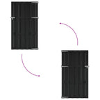 Cancello da Giardino 100 x 180 cm WPC e Alluminio Nero
