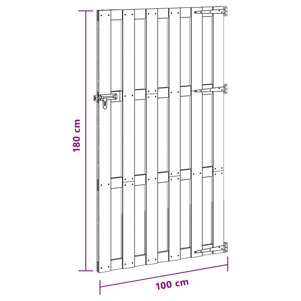 Cancello da Giardino 100 x 180 cm WPC e Alluminio Nero