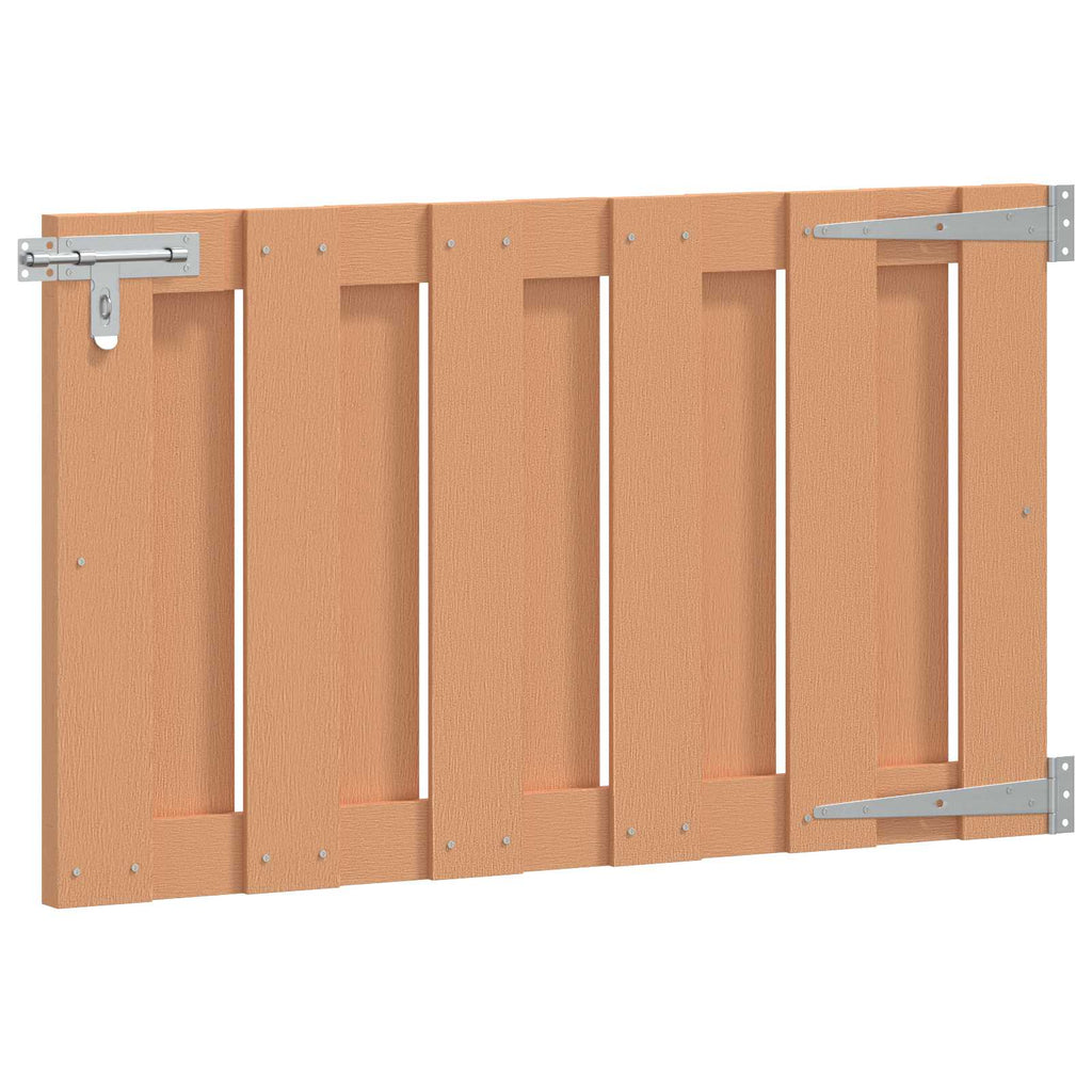 Cancello da giardino 100 x 60 cm WPC e alluminio marrone