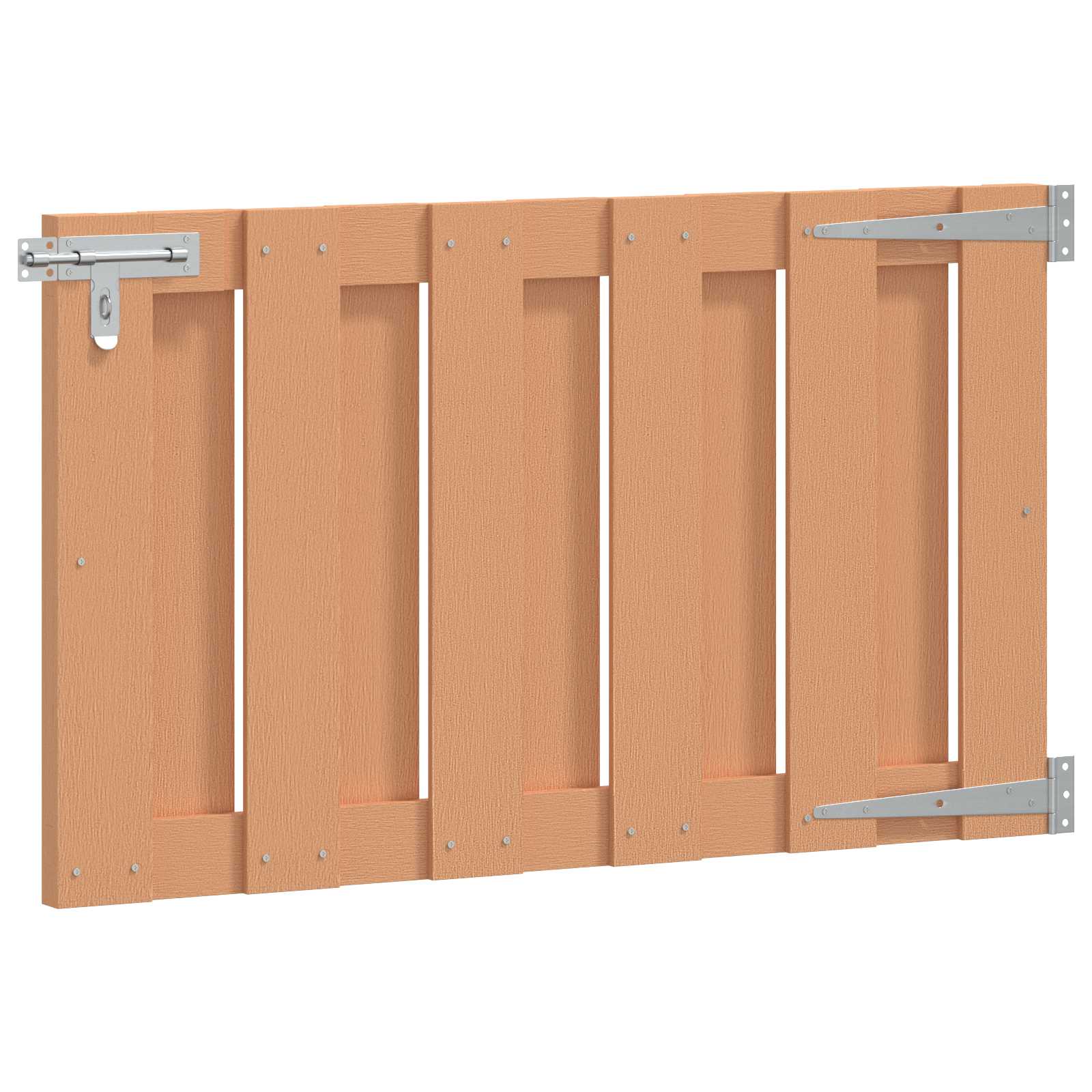 Cancello da giardino 100 x 60 cm WPC e alluminio marrone