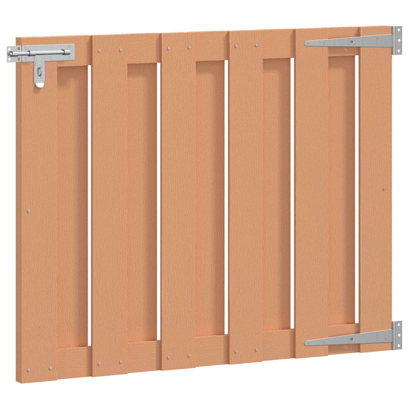 Cancello da Giardino 100 x 80 cm WPC e Alluminio Marrone