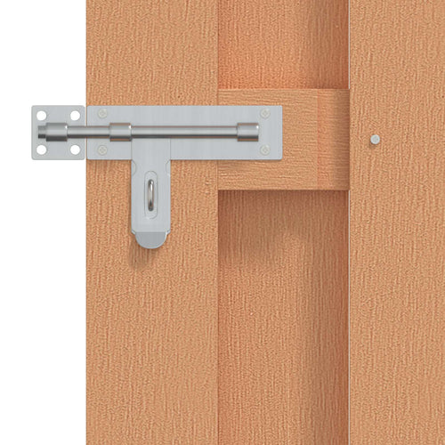 Cancello da giardino 100 x 100 cm WPC e Alluminio Marrone
