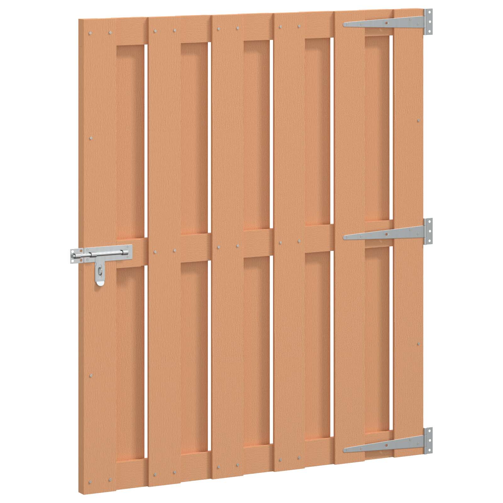 Cancello da Giardino 100 x 112 cm WPC e Alluminio Marrone