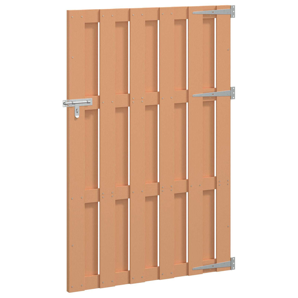 Cancello da giardino 100 x 150 cm WPC e Alluminio Marrone