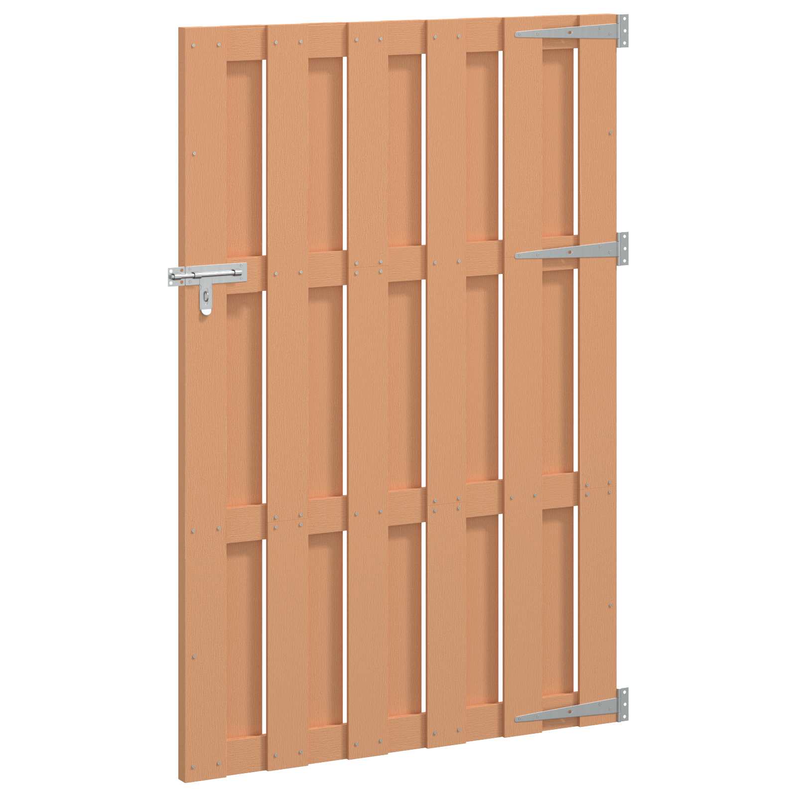 Cancello da giardino 100 x 150 cm WPC e Alluminio Marrone