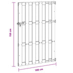 Cancello da giardino 100 x 150 cm WPC e Alluminio Marrone