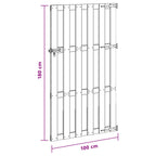 Cancello da giardino 100 x 180 cm WPC e alluminio marrone