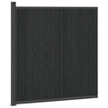 Pannello di Recinzione WPC e Alluminio Nero 173x186 cm