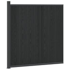 Pannello di Recinzione WPC e Alluminio Nero 173x186 cm