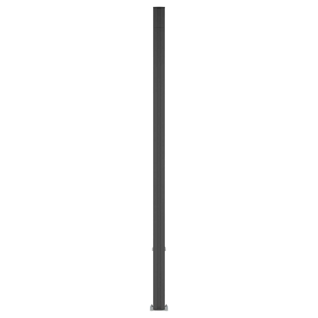 Pannello di Recinzione WPC e Alluminio Nero 173x186 cm