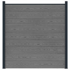 Pannello di Recinzione WPC e Alluminio Grigio 180x186 cm