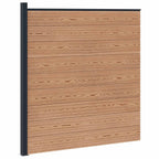 Pannello di Recinzione WPC e Alluminio Marrone 175x186 cm