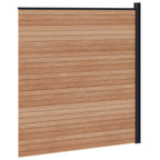 Pannello di Recinzione WPC e Alluminio Marrone 175x186 cm