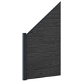 Pannello di Recinzione WPC e Alluminio Nero 95x180 cm