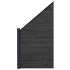 Pannello di Recinzione WPC e Alluminio Nero 95x180 cm