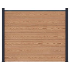 Pannello di Recinzione WPC e Alluminio Marrone 180x146 cm