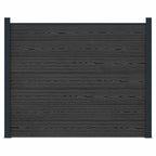 Pannello di Recinzione WPC e Alluminio Nero 180x146 cm