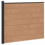 Pannello di Recinzione WPC e Alluminio Marrone 175x146 cm