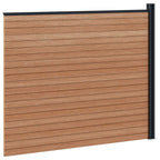 Pannello di Recinzione WPC e Alluminio Marrone 175x146 cm