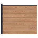Pannello di Recinzione WPC e Alluminio Marrone 175x146 cm